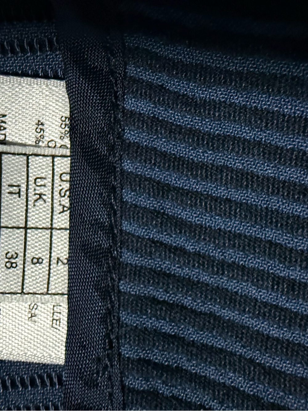 Brooks Brothers Navy Pinstripe Dress Pants With Side Zip Imported Fabric Size 2 - Picture 8 of 12